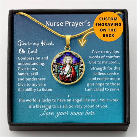 Nurse's Prayer St Agatha of Sicily Patron Custom Necklace for Nurse, RN ...