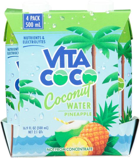 Vita Coco Pineapple Coconut Water 16.9 oz Bottles - Shop Coconut water ...