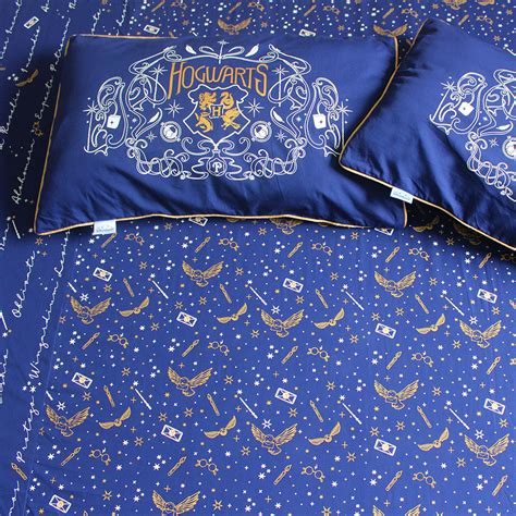 Official Harry Potter 100% Cotton Bedsheet with Pillow Cover - Hogwart ...