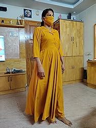 Buy RUDRAKRITI Women's Crepe Fit and Flare Maxi Dress (RD11_S Green ...