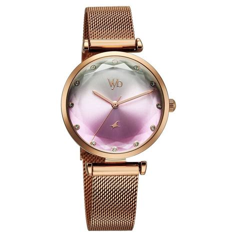 Buy Online Vyb Aura By Fastrack Quartz Analog Two Toned Dial Metal ...