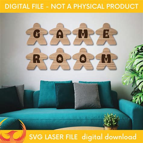 Buy SVG Laser Cut Files, Meeple Alphabet Letter Bundle, Gaming Themed ...