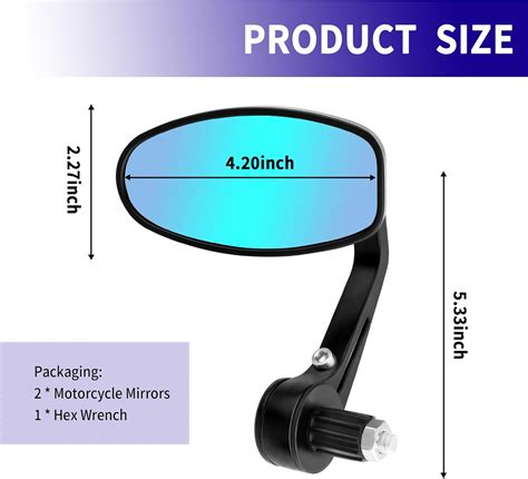 CXCCOI 2PCS Anti Glare Motorcycle Mirrors,360° Adjustment India | Ubuy