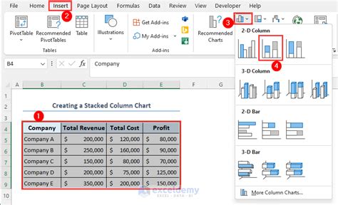 Column Graph Using Excel 的图像结果