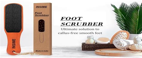 Buy INSIME Premium Wooden Foot scrubber for dead skin cracked heels ...