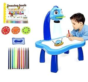 Buy INAAYA Kids Drawing Projector Table Learning Desk Projector Lamp ...