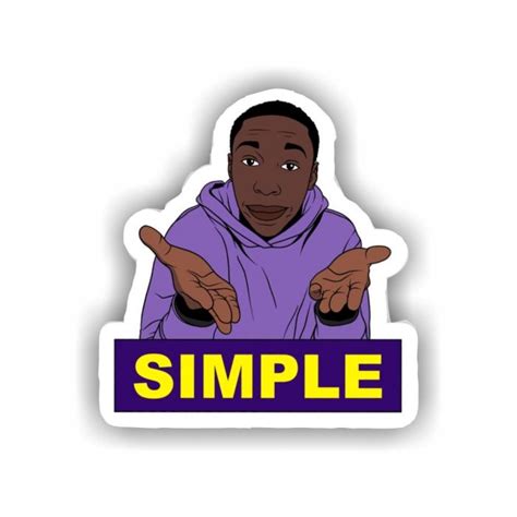 Khaby Simple Meme Sticker – Express Humor Instantly | Print-on-Click