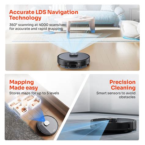 ILIFE T20s Pro - Advanced LDS Self-Emptying Robotic Vacuum and Mop with ...