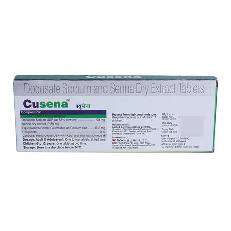 Cusena Tablet 10's Price, Uses, Side Effects, Composition - Apollo Pharmacy
