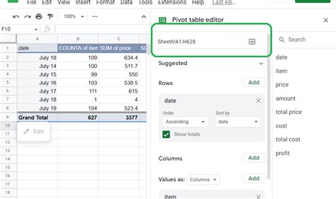 Image result for Update PivotTable Data Google Doc