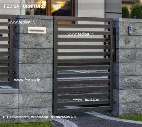 New Slide Gate Design Modern Metal And Wood Fence Front Gate Design In ...