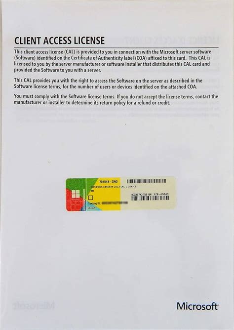 Image result for Client Access License for Windows 10