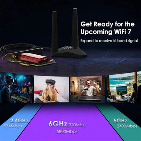 WAVLINK BE8800 PCIe WiFi 7 Desktop PC Tri-Band BE200 Wireless Adapter ...