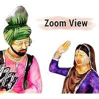 TIED RIBBONS Resin Punjabi Couple Bhangra Dancing Figurine, Standard ...