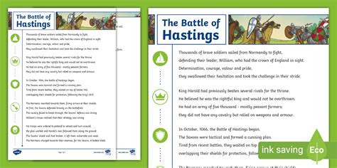 Battle of Hastings Poem | KS2 | Differentiated Comprehension