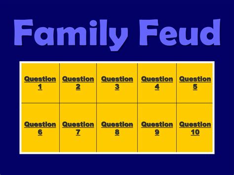 31 Free Printable Family Feud Game Templates Download