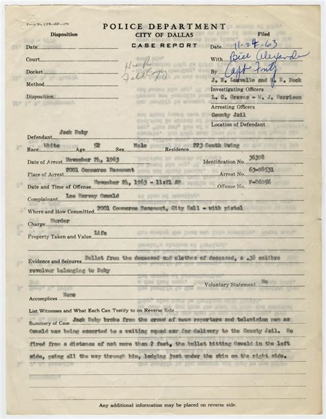 [Case Report on the Murder of J. D. Tippit #2] - The Portal to Texas ...