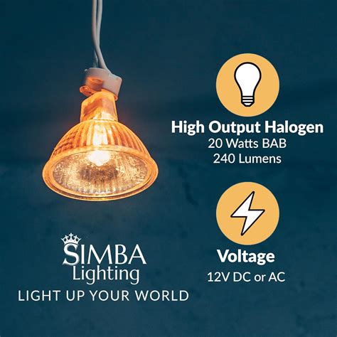 SimbaLighting Simba Lighting Halogen MR16 20W 12V Light Bulbs (6 India ...