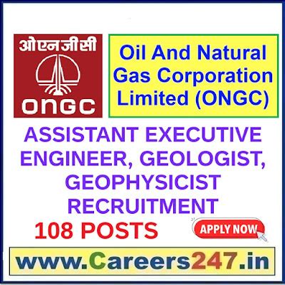 ONGC Assistant Executive Engineer, Geologist, Geophysicist Recruitment ...