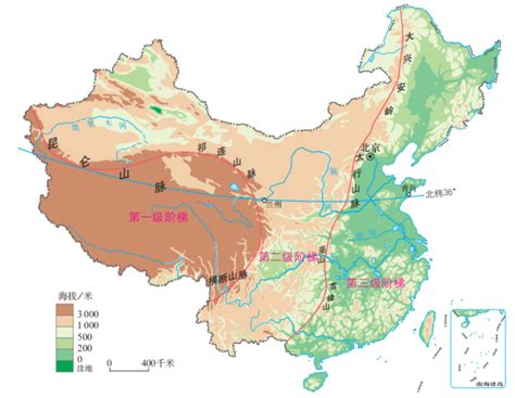 中国山脉分布图 - 随意云