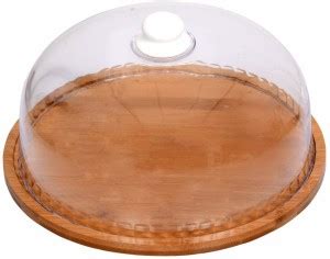 Niyanta Wooden Cake Stand with Lid Round Dome Shape Attractive Cake ...