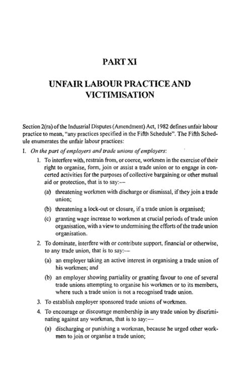 4A - Unfair Labour Practices and Victimization in Labour Law - Studocu