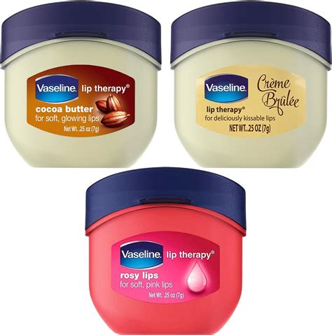 Amazon.com : Vaseline Lip Therapy 6-Pack – Mini Lip Balm, Travel-Size ...