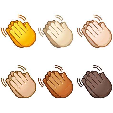 Premium Vector | Different mood emoji emotional clap applause emoji ...
