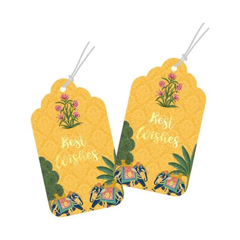 Luxe Personalised Gift Tags - Royal Elephant Yellow 8422186549379 ...