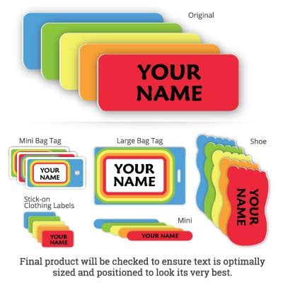 Buy Personalized School Package Includes Stick-on, Iron-ons & Bag Tags ...