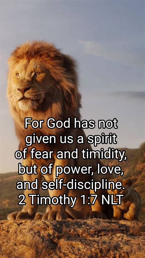 God has not given us a Spirit of Fear, But Of Power, Love and Self ...