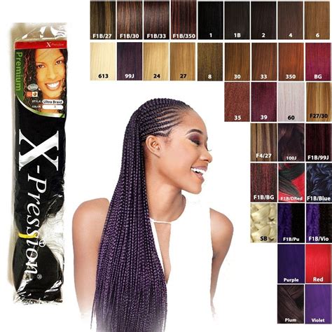 Xpression Braiding Hair Length Chart - Educational Chart Resources