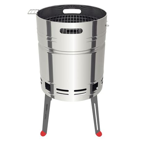 Tramontina TCP 400 stainless steel charcoal grill with enameled steel ...