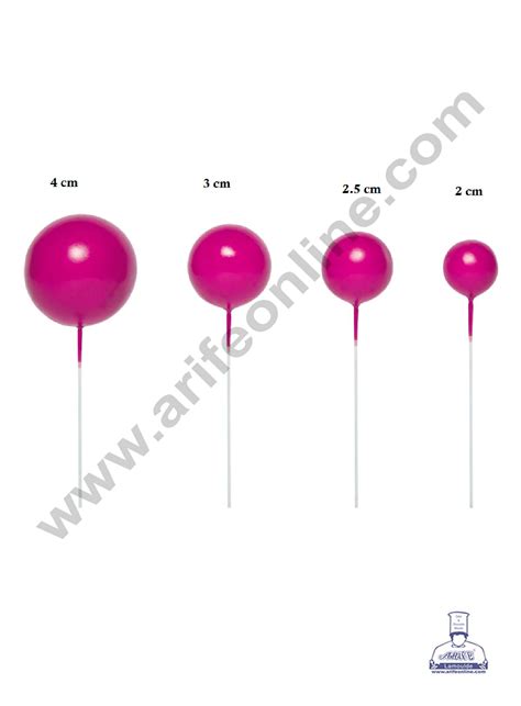 CAKE DECOR™ Rani Pink Faux Balls Topper For Cake and Cupcake Decoratio ...