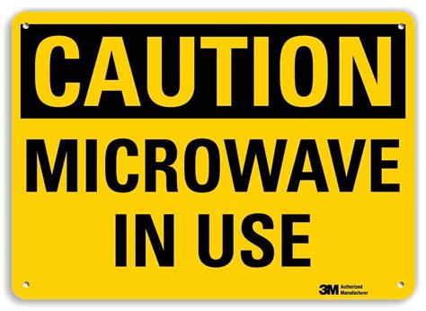 Smartsign U4-1529-RA_14X10"Caution Microwave in USE" Reflective ...