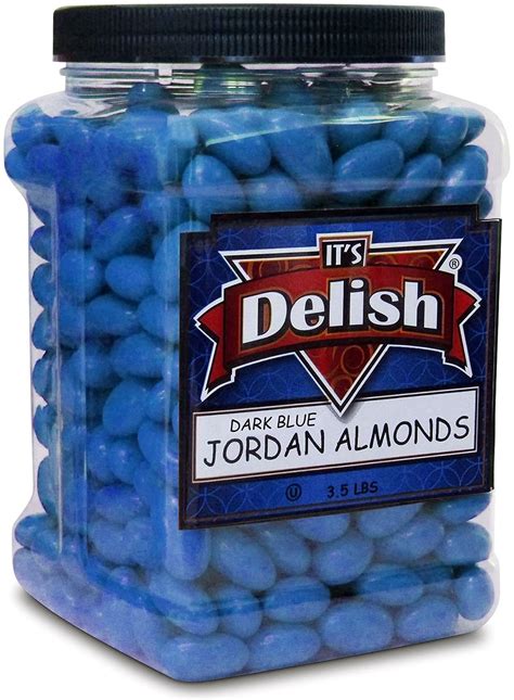 Buy Dark Blue Jordan Almonds by Its Delish, 3.5 lbs Jumbo Container ...