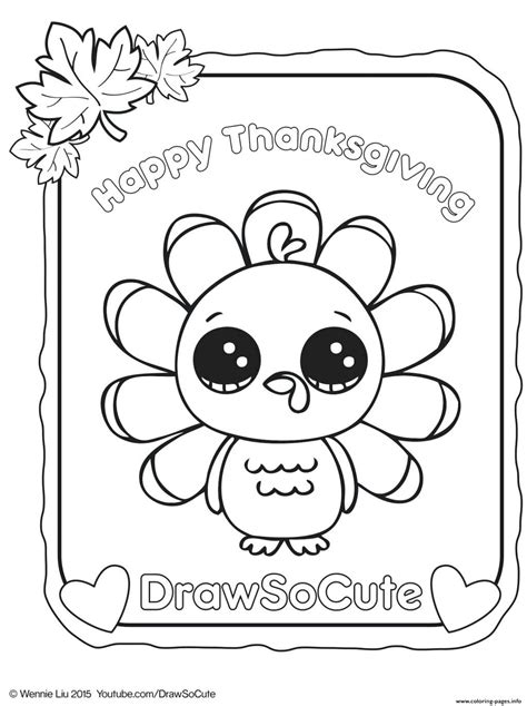 Cute Baby Turkey Coloring Pages