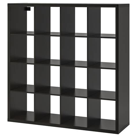 KALLAX shelving unit, black-brown, 147x147 cm (577/8x575/8") - IKEA