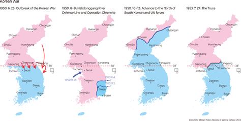 Korean War Map North Korea/South Korea, The Forgotten War Political