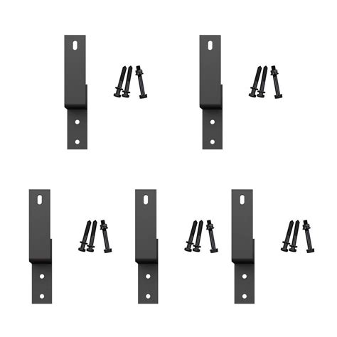 Buy JUBEST 5 Pack Wall-Mount Matte Black Steel Bypass Bracket for ...