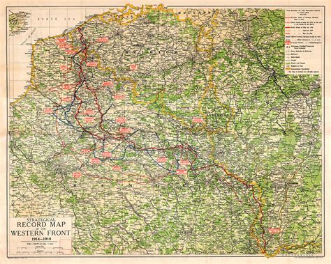 WWI Map of the Western Front 1914-1918 | Battlemaps.us