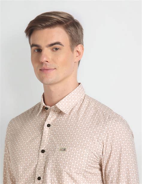 Cutaway Collar Geometric Print Shirt – U.S. Polo Assn. India