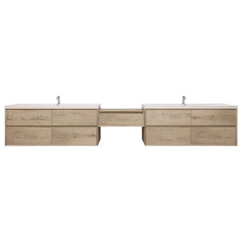 BV Better Vanity Kingdee 150-in Light Oak Single Sink Floating Bathroom ...