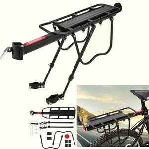 IndiaLot Bicycle Carrier Alloy Adjustable Bicycle Rear Rack 115 Lbs ...