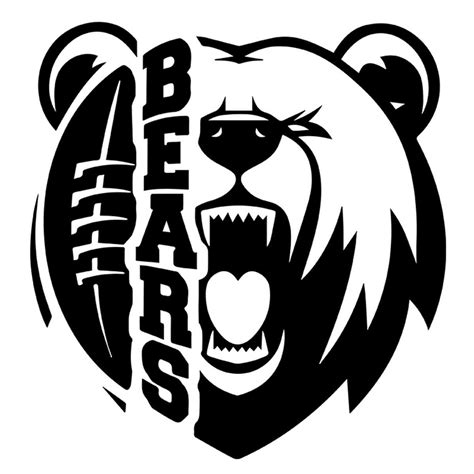 Bears Football, Football Logo, Stencil Logo, Bear Stencil, Sports Svg ...