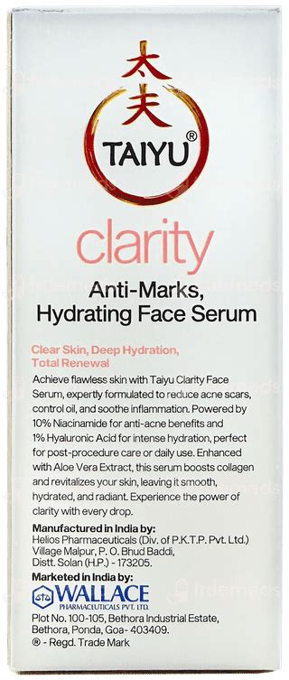 Taiyu Clarity Anti Marks Hydrating Face Serum 20ml - Uses, Side Effects ...