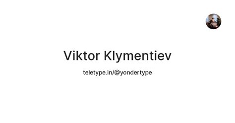 Viktor Klymentiev — Teletype