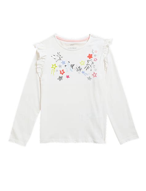 Buy Pure Cotton Star Sequin Top (2-7 Yrs) at Marks & Spencer