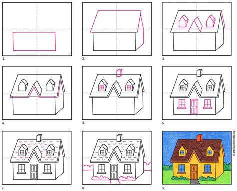 Image result for Step by Step Drawing Houses