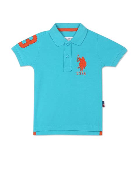 Boys Turquoise Ribbed Collar Pique Polo Shirt – U.S. Polo Assn. India